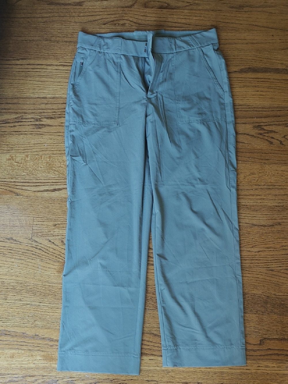 Casual Straight-Leg Pants in Slate Blue